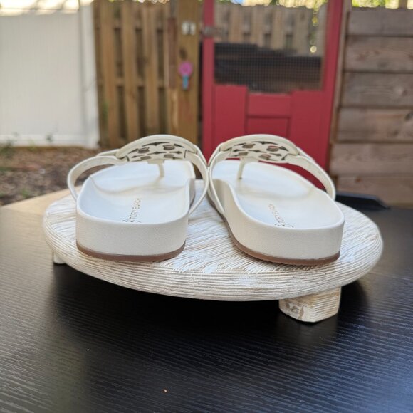 TORY BURCH MILLER CLOUD 9 Women's Leather Sandal White Summer Beach Resort New - Picture 9 of 13